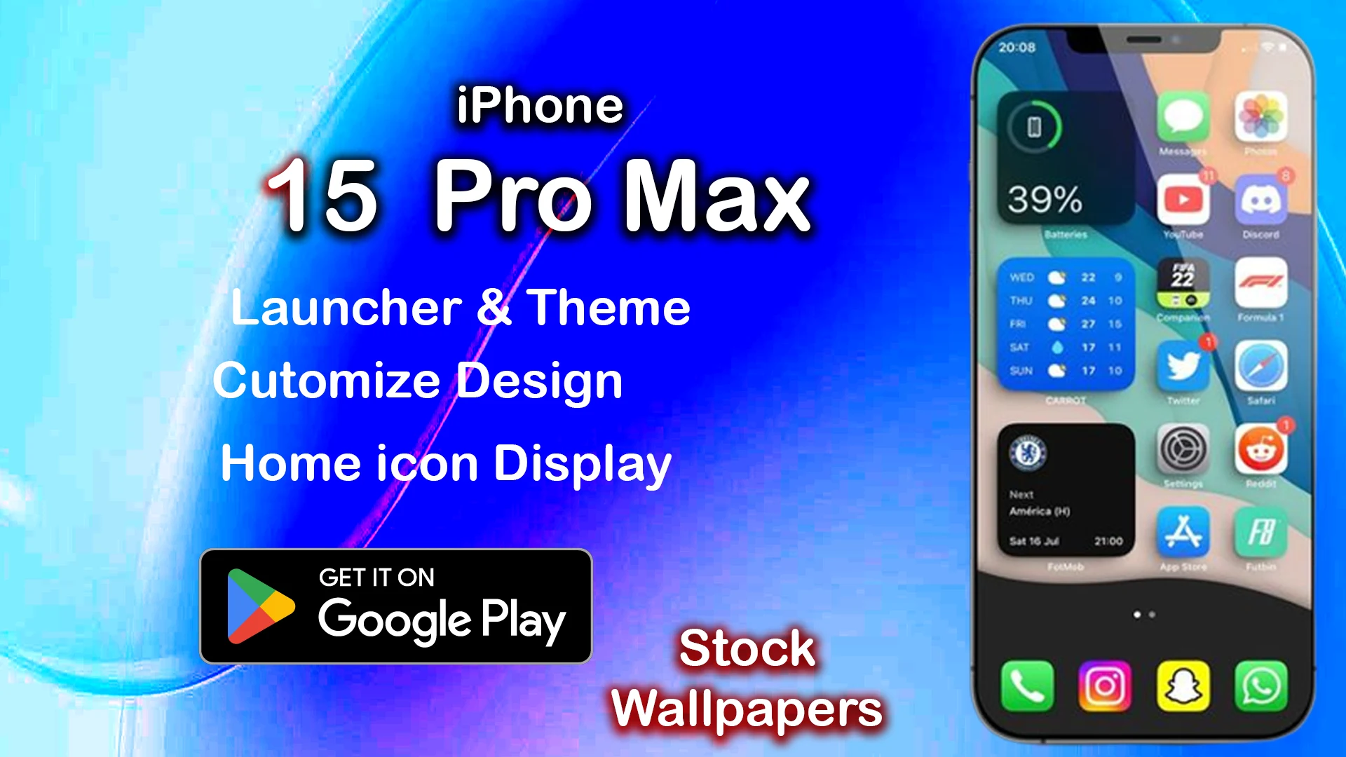 Launcher: iOS 15 Pro Max Theme screenshot